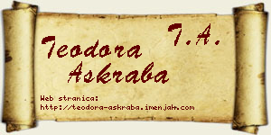 Teodora Aškraba vizit kartica